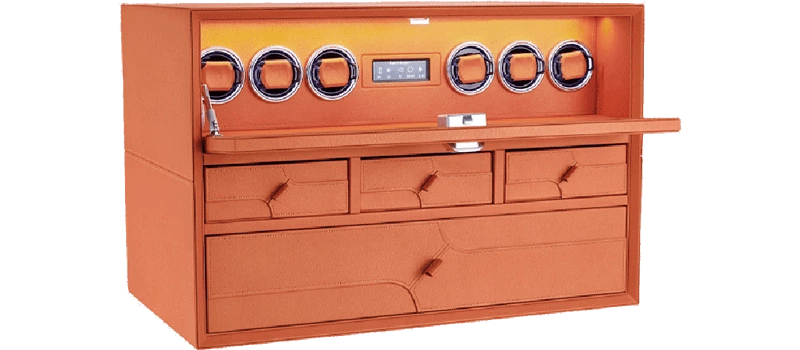 Leather Watch Winder Safe