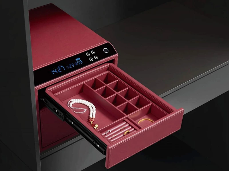 Jewelry Safe Box with Drawers
