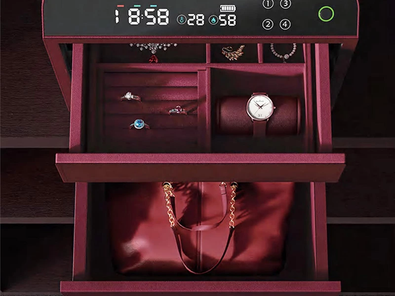 Jewelry Safe Box with Drawers